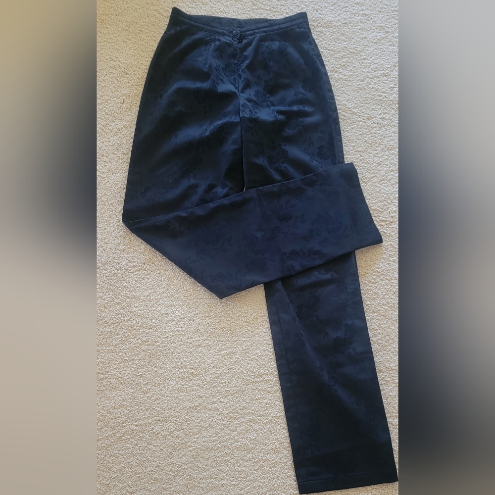 Custom made Womens Pants with floral Inlay, size Medium